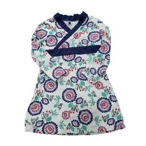 Tea Collection Floral Print Dress Size 5 Girls‎ Long Sleeve 100% Cotton